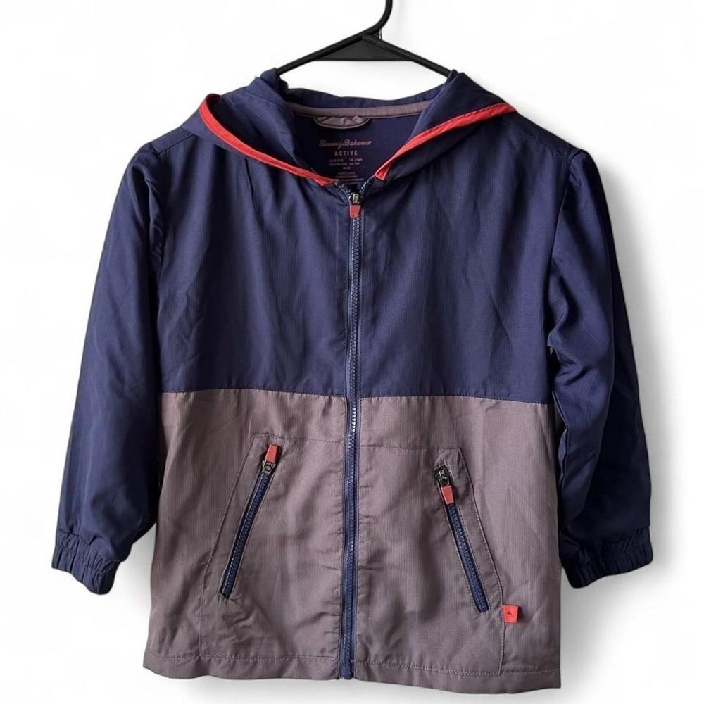 Tommy Bahama Kids Hooded Zip Front Jacket with Pockets Boys Medium Like New